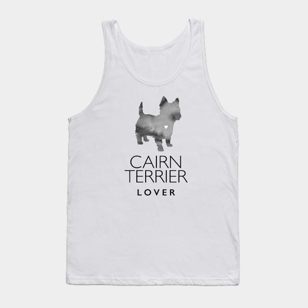 Cairn Terrier Dog Lover Gift - Ink Effect Silhouette Tank Top by Elsie Bee Designs